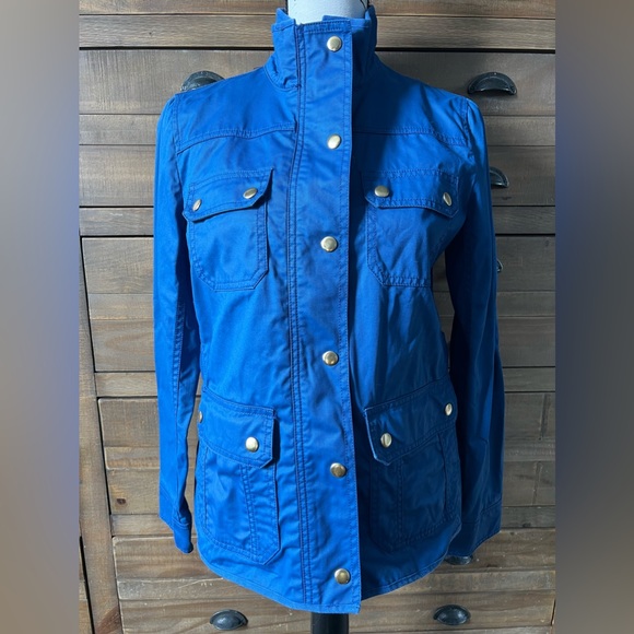 J.Crew Downtown Field Jacket S Ocean Blue - Picture 1 of 7